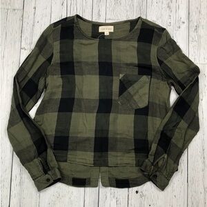 Cloth & Stone green and black top.
